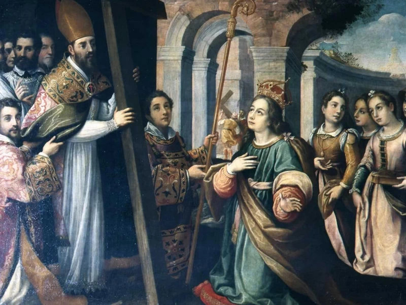 1561-Francesco Mati - Il vescovo Macario mostra la Vera Croce a Sant'Elena - Firenze